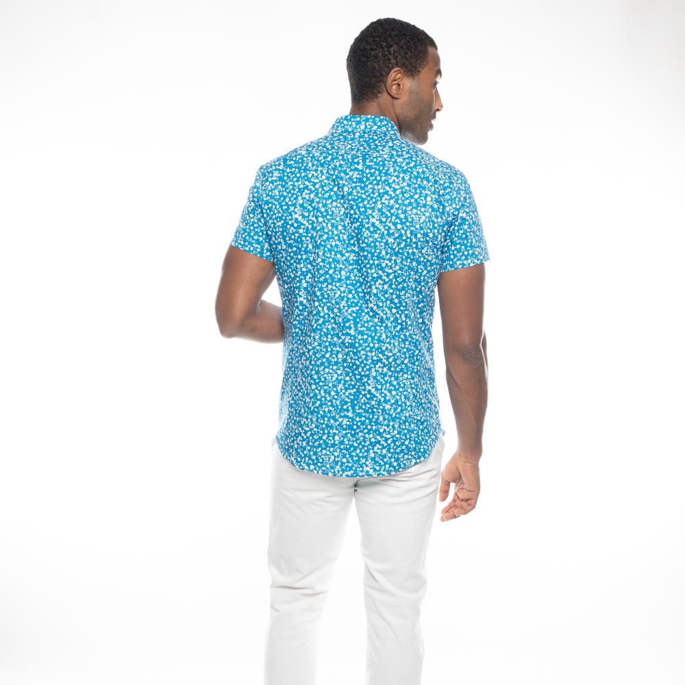 Short Sleeve Men's Shirt Floral