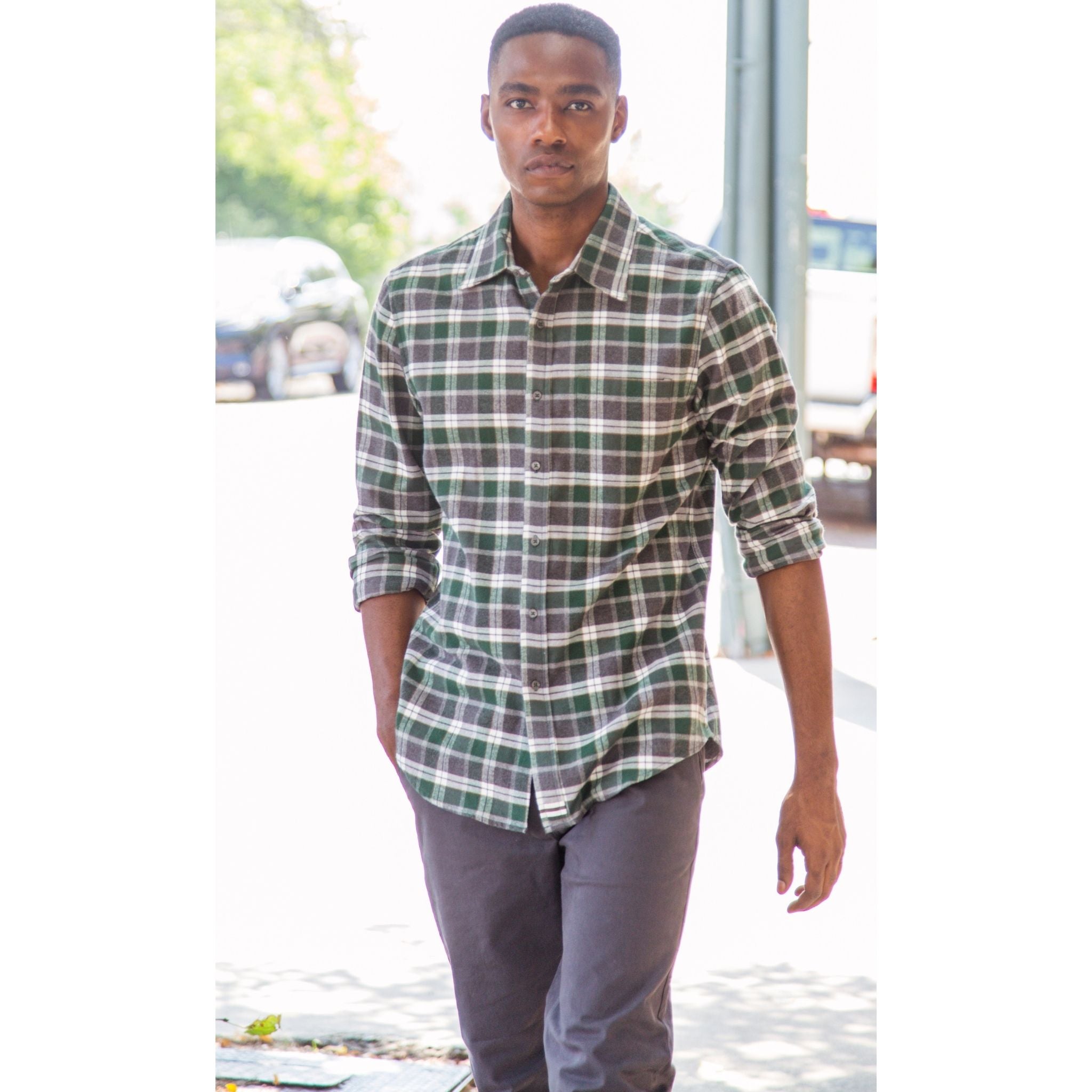Evergreen Long Sleeve Flannel Shirt Green / M Evergreen Long Sleeve Flannel Shirt Green / M