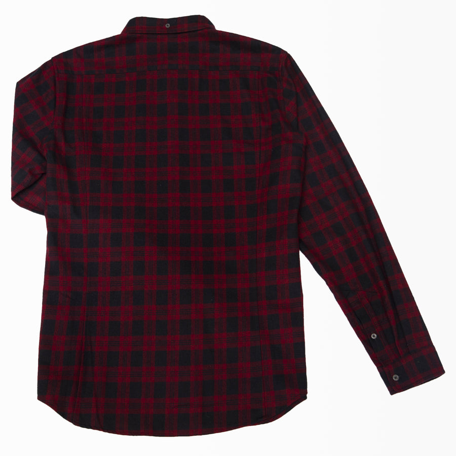 Expedition Long Sleeve Burgundy Flannel Shirt 