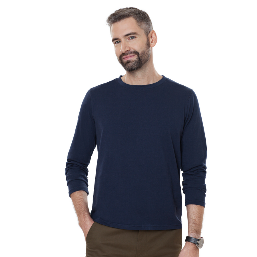 navy cotton shirt