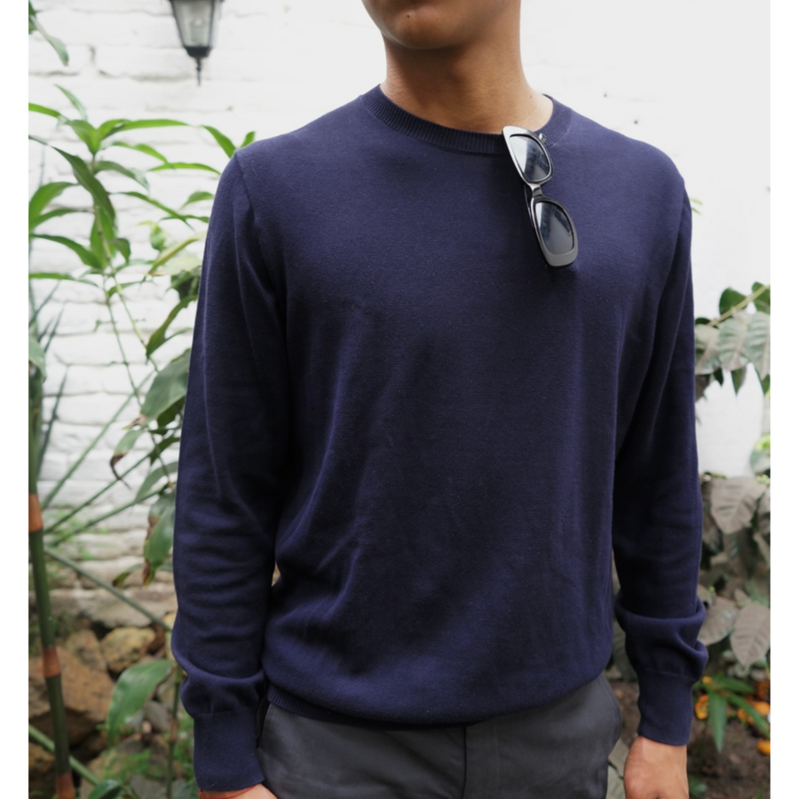 navy long sleeve tee