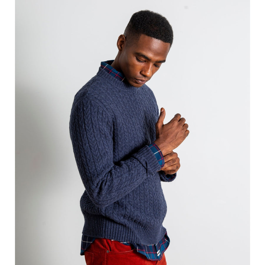 Blue Merino Wool Sweater