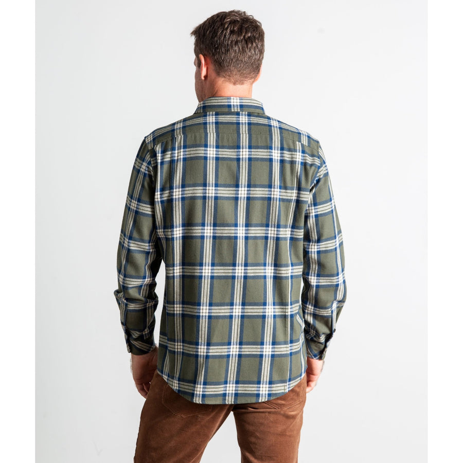 Men's Olive Flannel Shacket