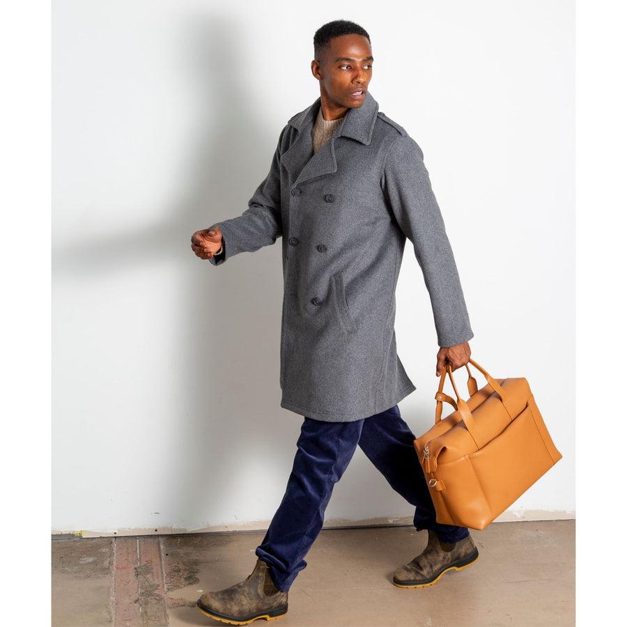 Mens wool peacoat