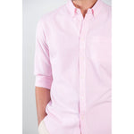 Mens Pink Striped Oxford