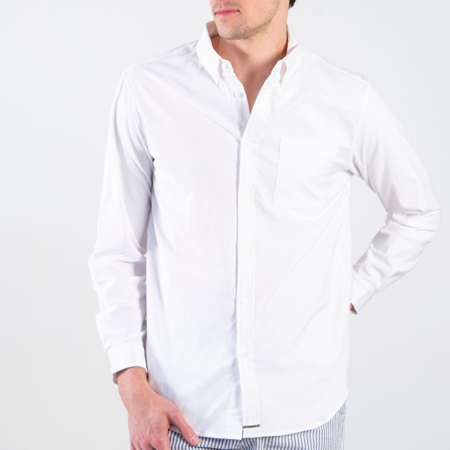 White Long Sleeve Oxford