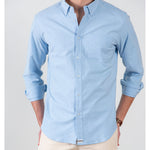 Mens Blue Long Sleeve Shirt
