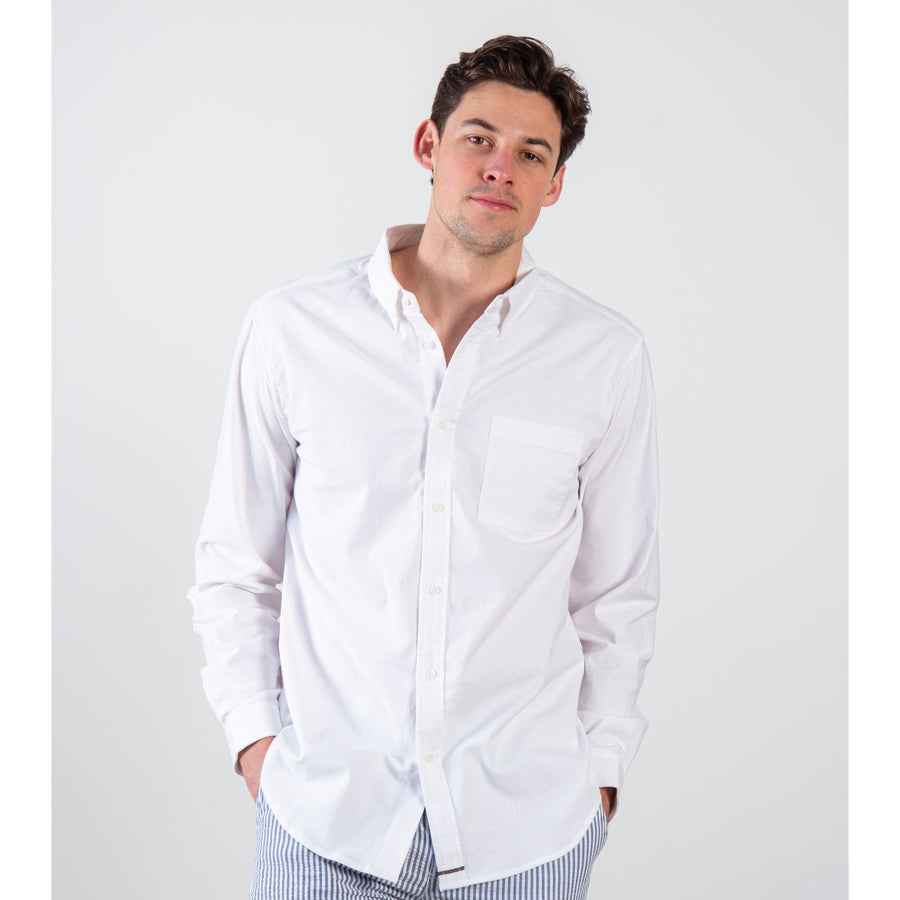 Mens White Button Down