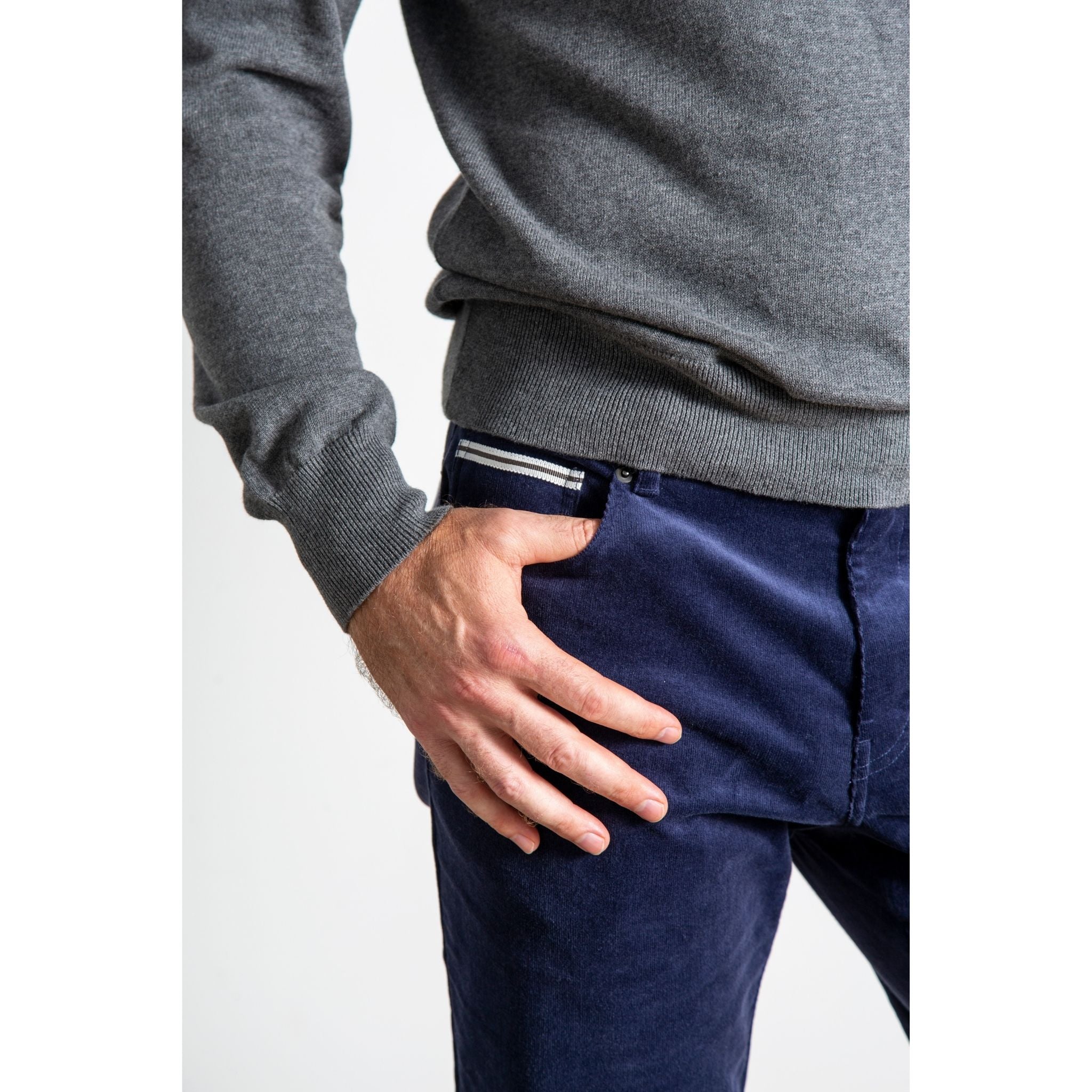 Mens Blue Corduroy Pant