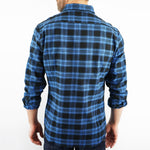 Long Sleeve Flannel Blue Men's Shirt 