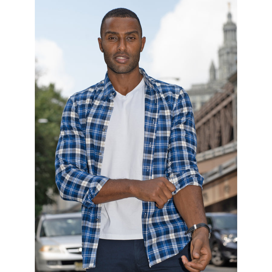 Expedition Long Sleeve Blue Flannel Shirt 