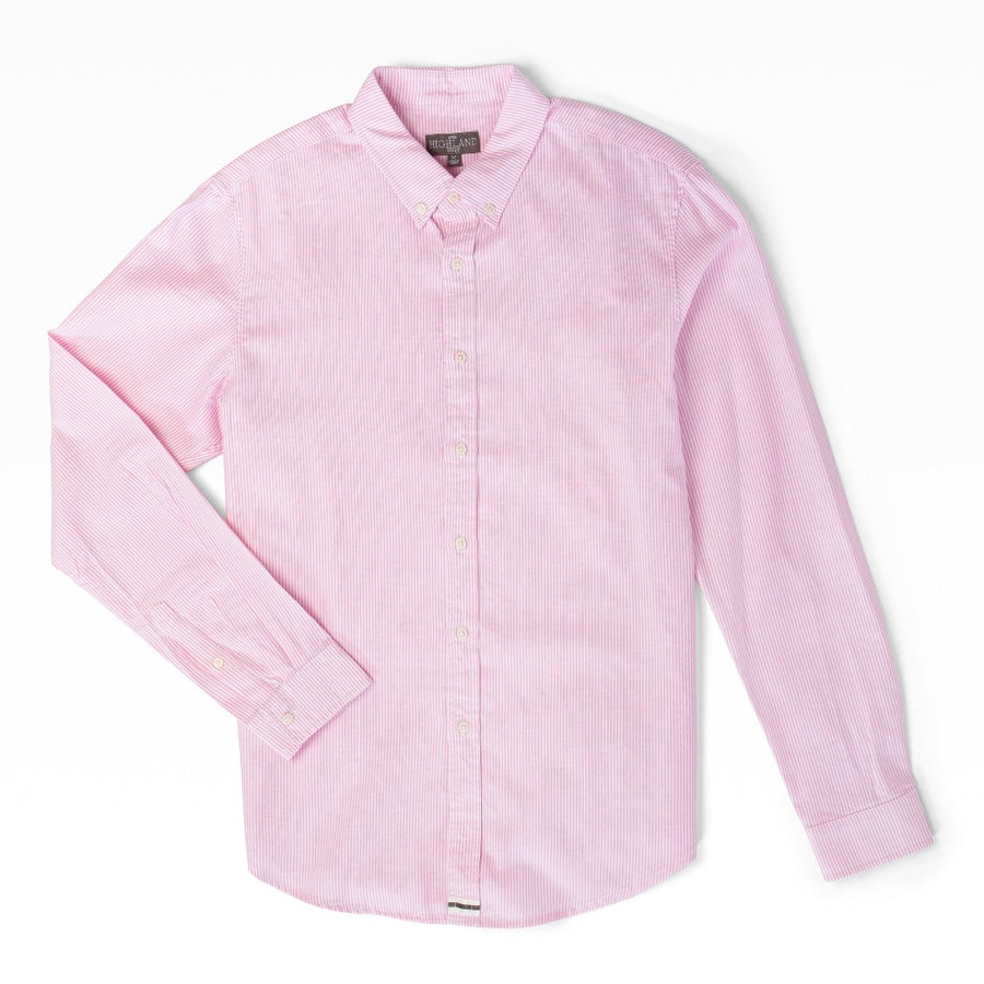 Pink Fine Line Long Sleeve Shirt