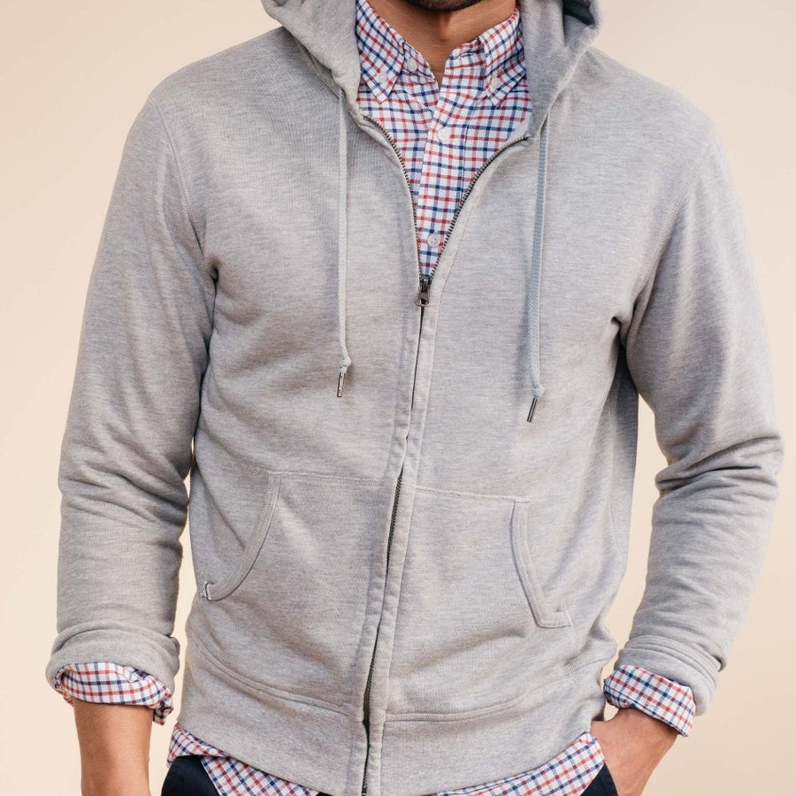Grey Hooded Sweatshirt for Men